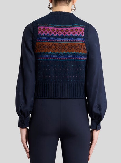 WOOL JACQUARD WAISTCOAT
