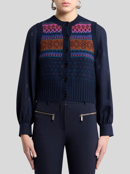 WOOL JACQUARD WAISTCOAT