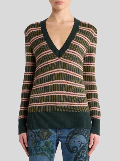 WOOL-BLEND JACQUARD SWEATER
