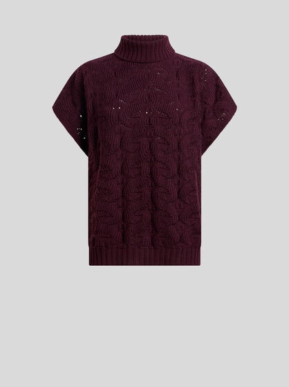 WOOL-BLEND TURTLENECK SWEATER WITH PAISLEY DETAILING
