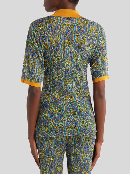KNIT POLO SHIRT WITH PRINT