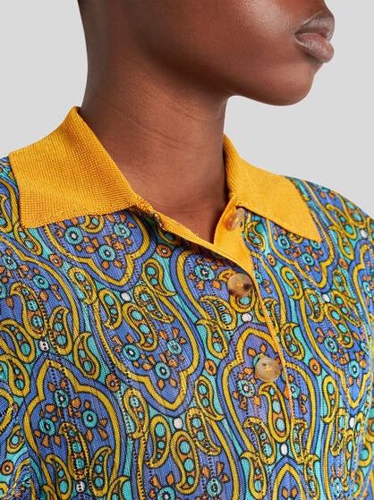 KNIT POLO SHIRT WITH PRINT