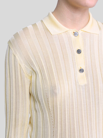 RIBBED POLO SHIRT WITH PEGASO BUTTONS