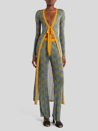 LONG PRINTED CARDIGAN