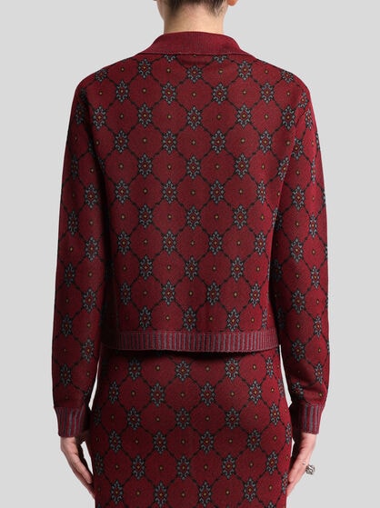CARDIGAN WITH TIE-STYLE MOTIF