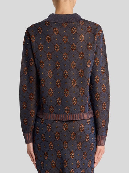 CARDIGAN WITH TIE-STYLE MOTIF