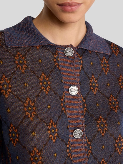 CARDIGAN WITH TIE-STYLE MOTIF