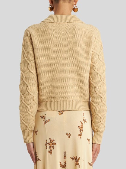 WOOL AND CASHMERE CARDIGAN WITH EMBROIDERY