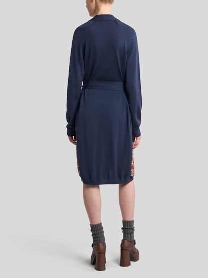 LONG CARDIGAN WITH PRINTED INSERT