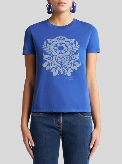 JERSEY T-SHIRT WITH FLOWER PRINT