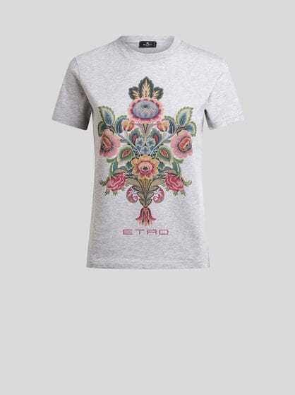 COTTON T-SHIRT WITH PLACED PRINT
