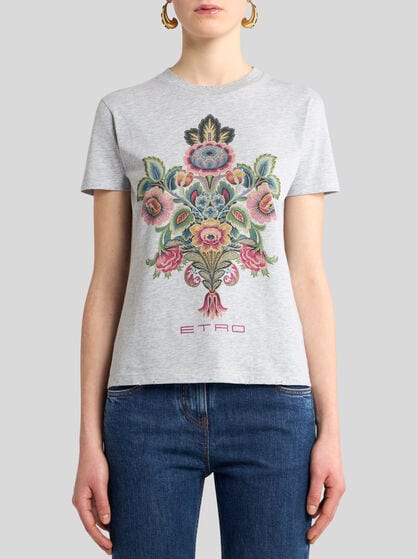 COTTON T-SHIRT WITH PLACED PRINT