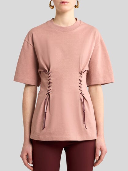 COTTON T-SHIRT WITH LACING