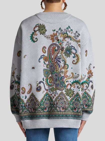 FLORAL COTTON SWEATSHIRT
