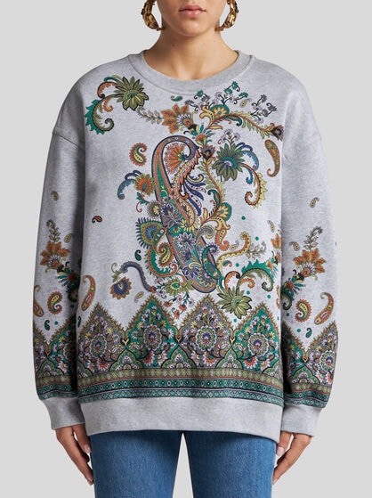 FLORAL COTTON SWEATSHIRT