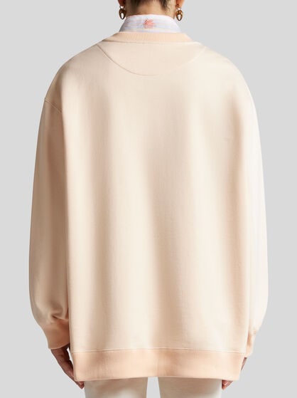 FLOCK-PRINT SWEATSHIRT