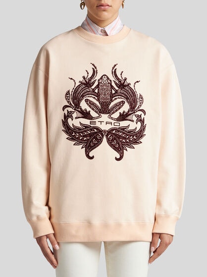 FLOCK-PRINT SWEATSHIRT