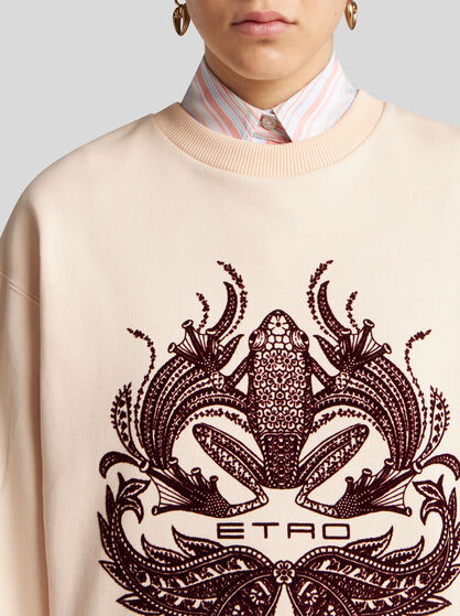 FLOCK-PRINT SWEATSHIRT