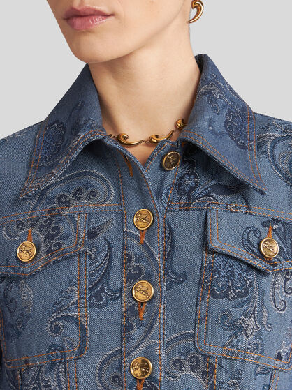 DENIM JACQUARD JACKET