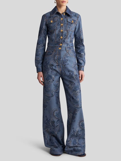 DENIM JACQUARD JACKET