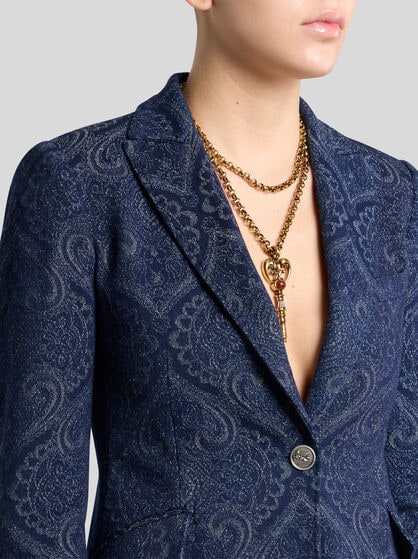 DENIM JACQUARD JACKET