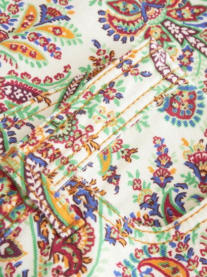 ペイズリープリント ジーンズ