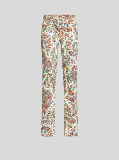 ペイズリープリント ジーンズ
