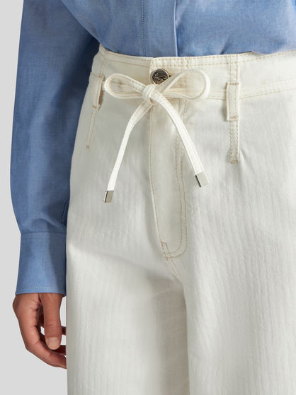 CULOTTE JEANS WITH BELT