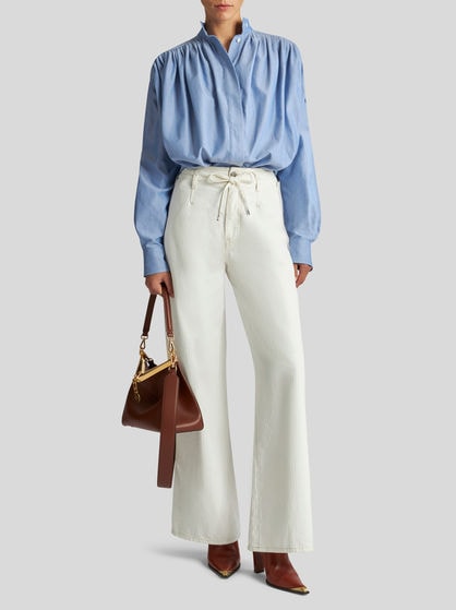 CULOTTE JEANS WITH BELT