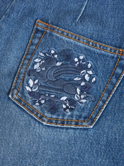 CULOTTE JEANS WITH BELT
