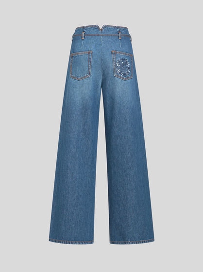 CULOTTE JEANS WITH BELT