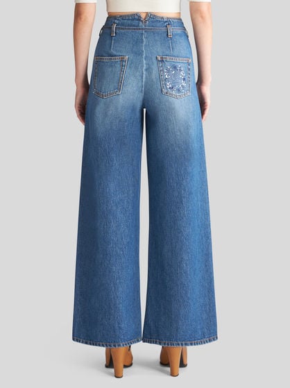 CULOTTE JEANS WITH BELT