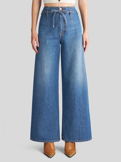 CULOTTE JEANS WITH BELT