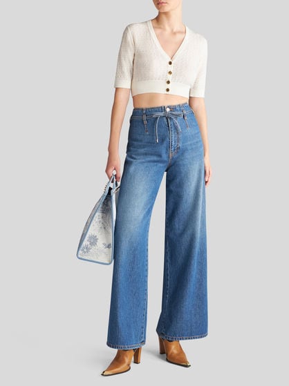 CULOTTE JEANS WITH BELT