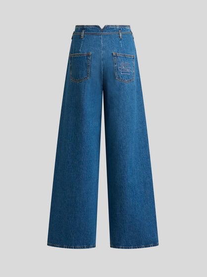 CULOTTE JEANS WITH BELT