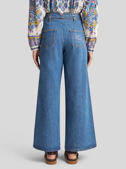 CULOTTE JEANS WITH BELT