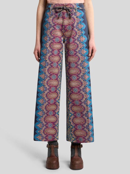 CULOTTE JEANS WITH PLACED PRINT