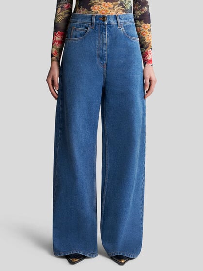 STRETCH COTTON BAGGY JEANS