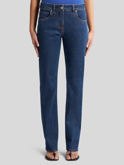 JEANS WITH EMBROIDERED REAR