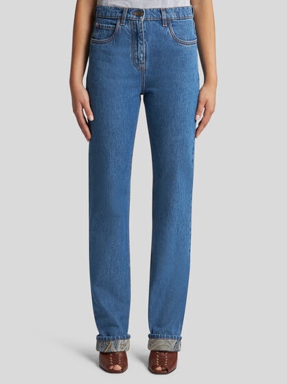 REGULAR-FIT JEANS WITH CUFFS