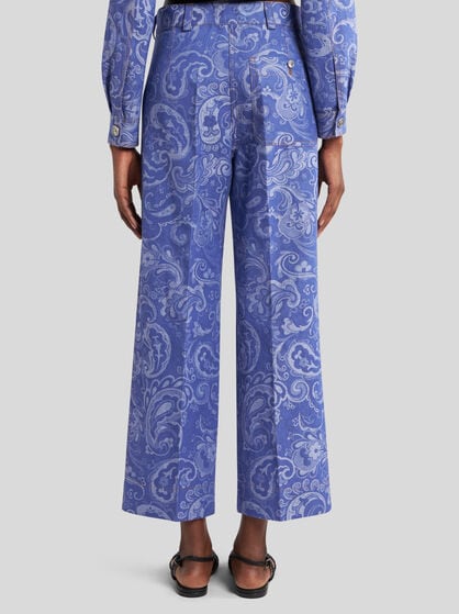 STRAIGHT-CUT JACQUARD DENIM JEANS