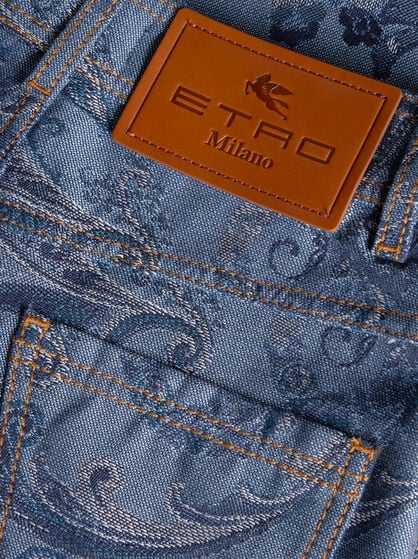 JACQUARD DENIM MINI SKIRT