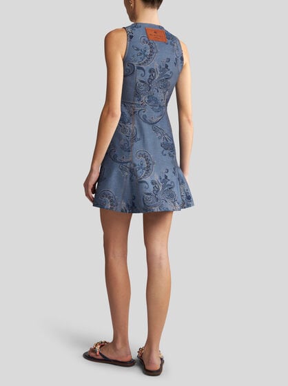 DENIM JACQUARD DRESS