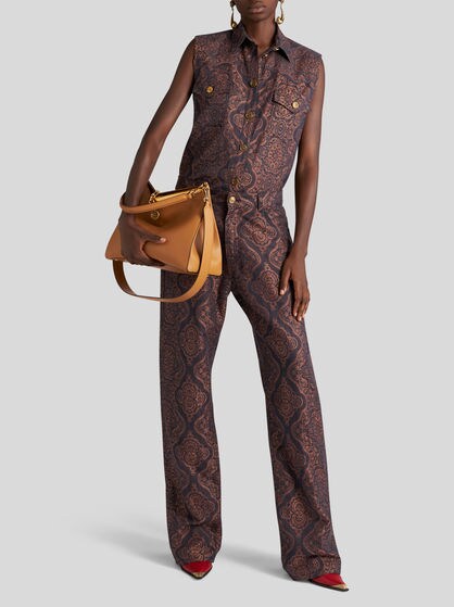 HEMDBLUSE AUS DENIMJACQUARD