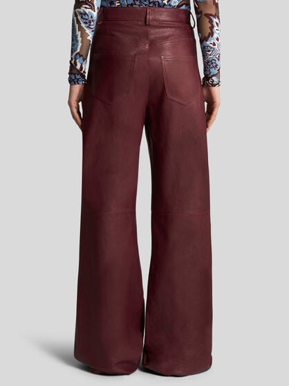 NAPPA LEATHER BAGGY TROUSERS