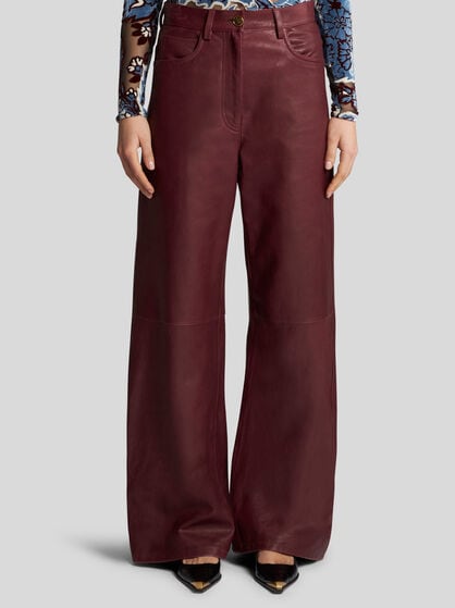 NAPPA LEATHER BAGGY TROUSERS