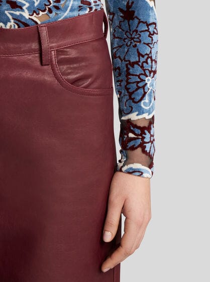 NAPPA LEATHER BAGGY TROUSERS