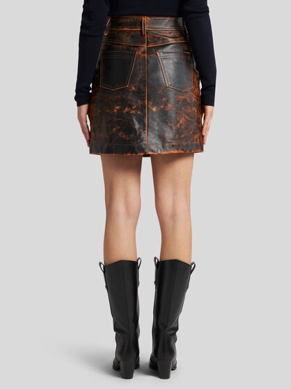 LEATHER MINI SKIRT