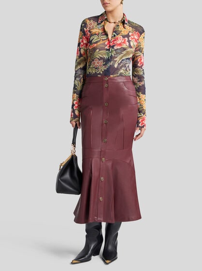 NAPPA LEATHER MERMAID SKIRT
