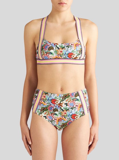 멀티컬러 부케 비키니